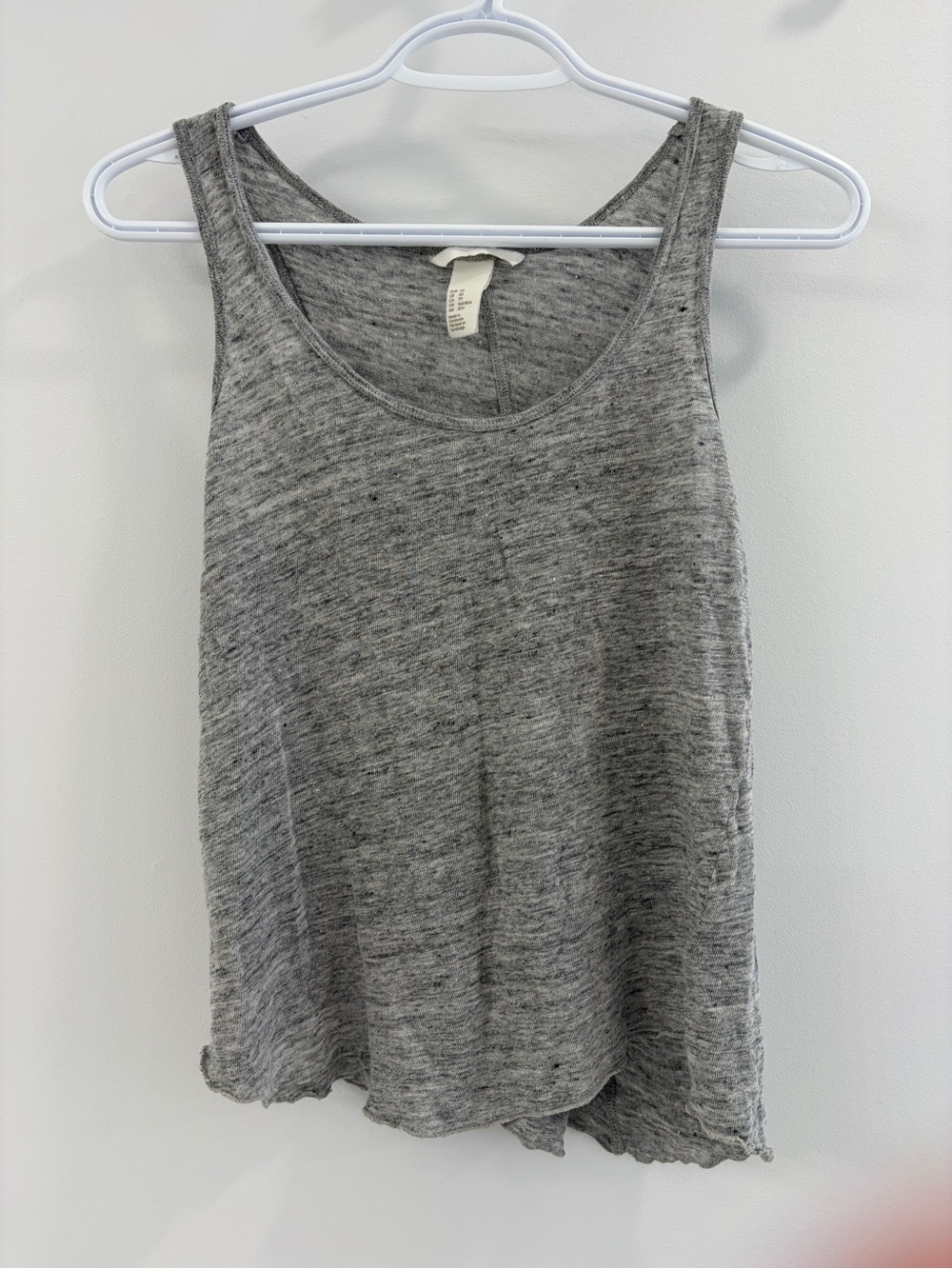 H&M Women's Gray Tank Top - Lightweight Sleeveless Tee - XS